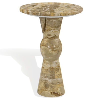 Zuria Round Marble Accent Table