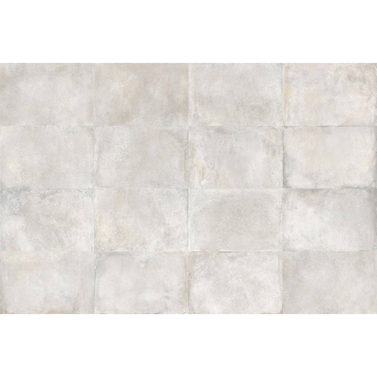 Cemento White Matt Concrete Effect Porcelain Tiles