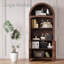Vitrine arquée avec portes rayées décoratives, armoire de rangement moderne-122057300
