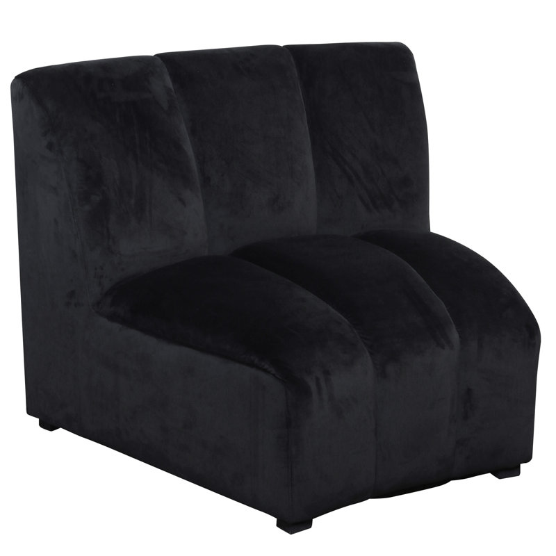 Canapé modulaire Ryell, Velours noir