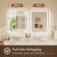 Miroir de salle de bain à DEL avant et rétro-éclairé, 3 lumières à intensité variable et miroir en verre trempé anti-buée-1065771829-1065771832