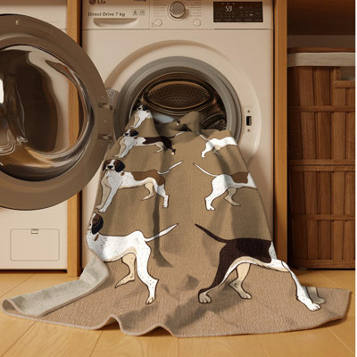 Tapis lavable avec pointeur pour chien