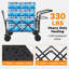 Chariots pliables avec wagons de 140 L pliables avec auvent amovible, chariot pliable avec roues pour tout-terrain avec frein, chariot pliable avec sac isotherme, pour le camping-106912367-106912364