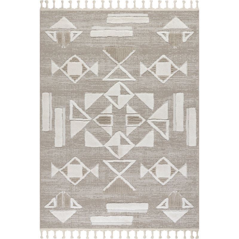 Tapis à pampilles Eden Southwestern, Rectangle 5 pi 3 po x 9 pi