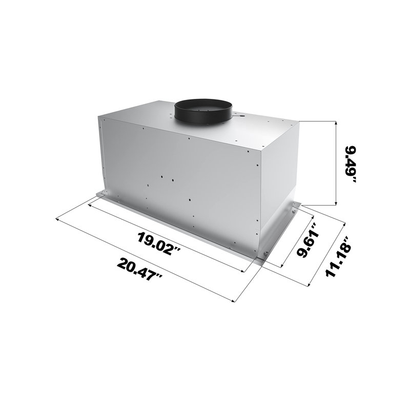 Hotte murale 20,47 "450 CFM avec veilleuse, Acier inoxydable