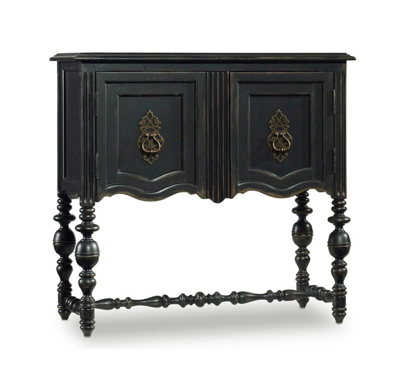 Traditional Black 36'' Accent Cabinet with Adjustable Shelf