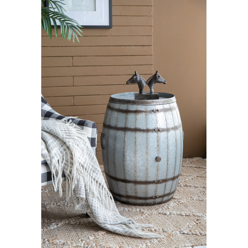 22.5x22.5x26" Drum Side Table