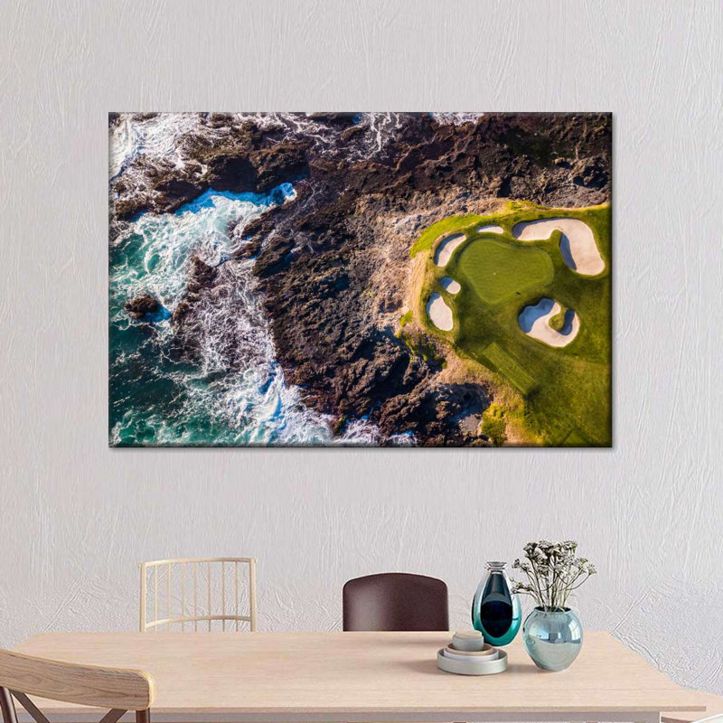 «Pebble Beach CA Golf Course», reproduction sur toile, H 20 po x l 30 po x P 1,25 po