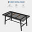 Table de salle à manger industrielle de 140 cm (55,11 po) pour 4 à 6 personnes, grand plateau rectangulaire en bois avec structure robuste en métal noir, design moderne pour la cuisine et la salle à manger, noir-273881122