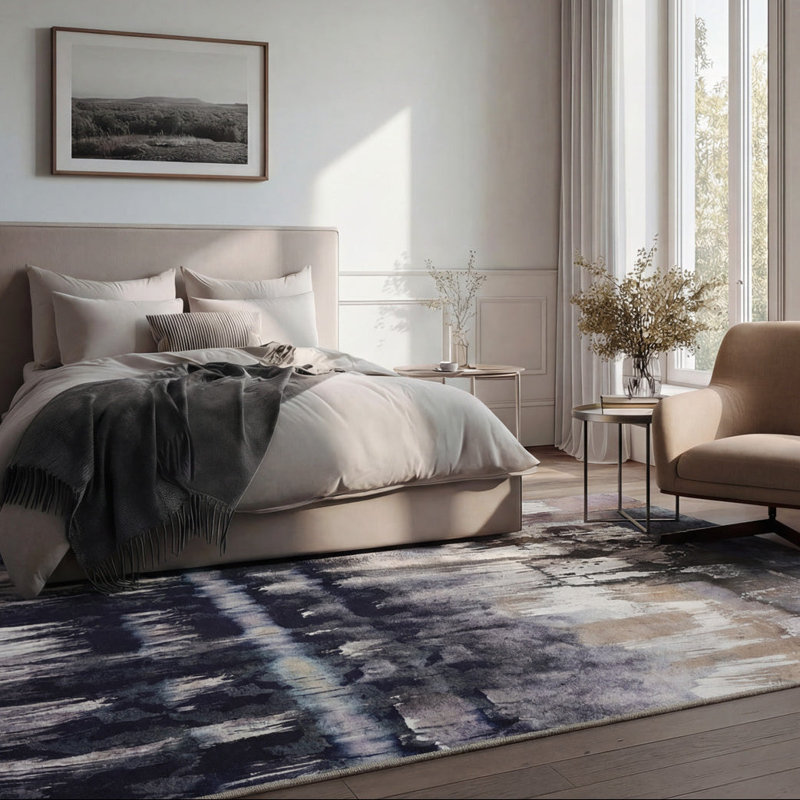 Tancy Abstract Cotton Machine Tufted Area Rug, 160cm x 230cm
