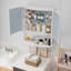 Armoire moderne en verre arqué 23,62 "à double porte avec miroir incassable-1091987477