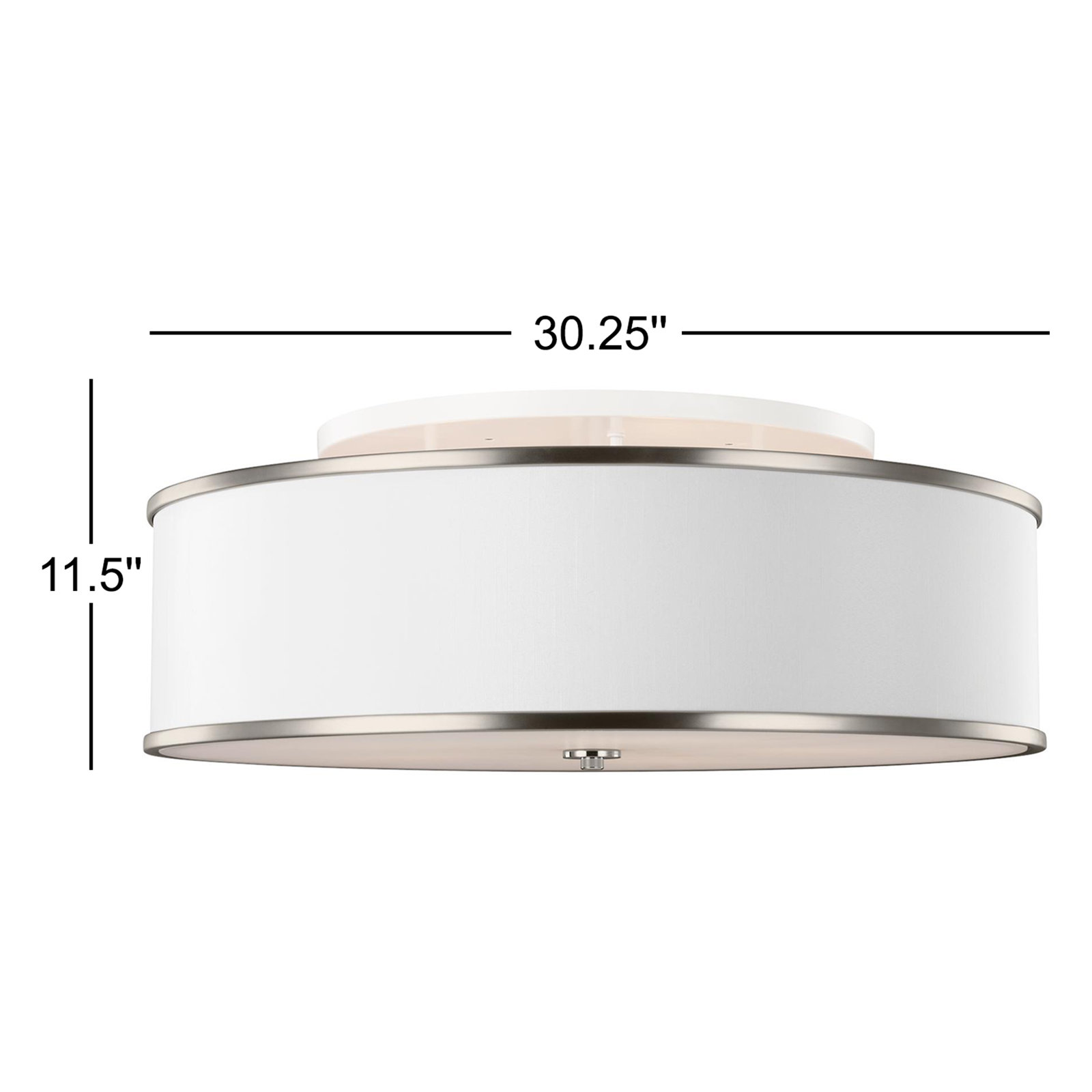 Deeann 5-Light Semi Flush Mount, Satin Nickel