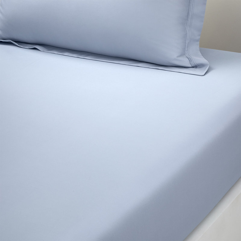 Triomphe Fitted Sheet, Celeste, Queen Fitted Sheet