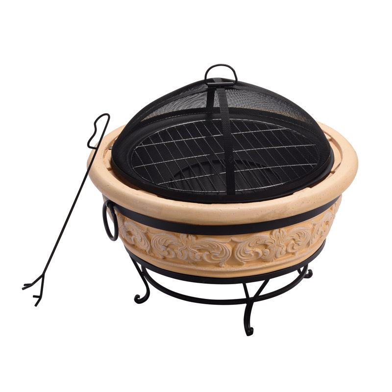 Round Concrete Wood Burning Smokeless