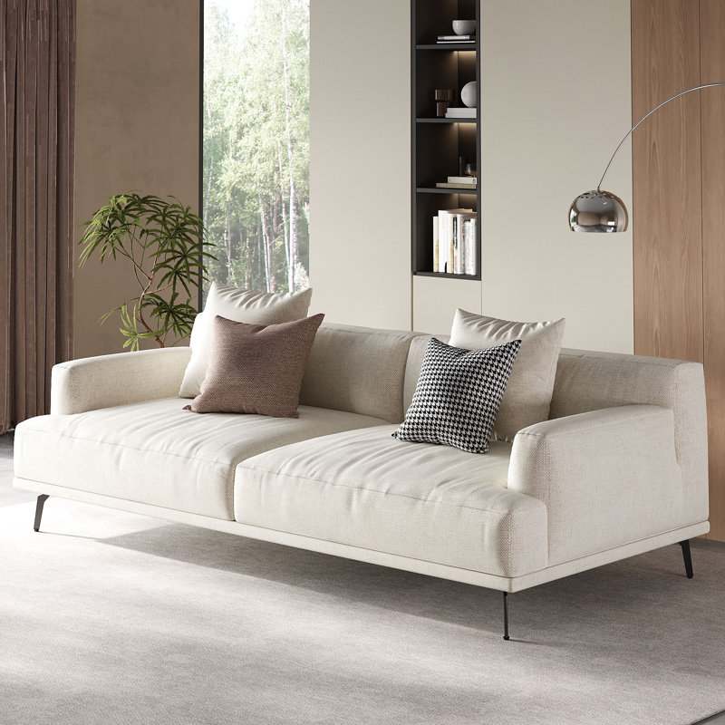 Canapé avec accoudoirs carrés avec coussins Kihry Modern, H 29,9 po x l 66,1 po x P 37,4 po