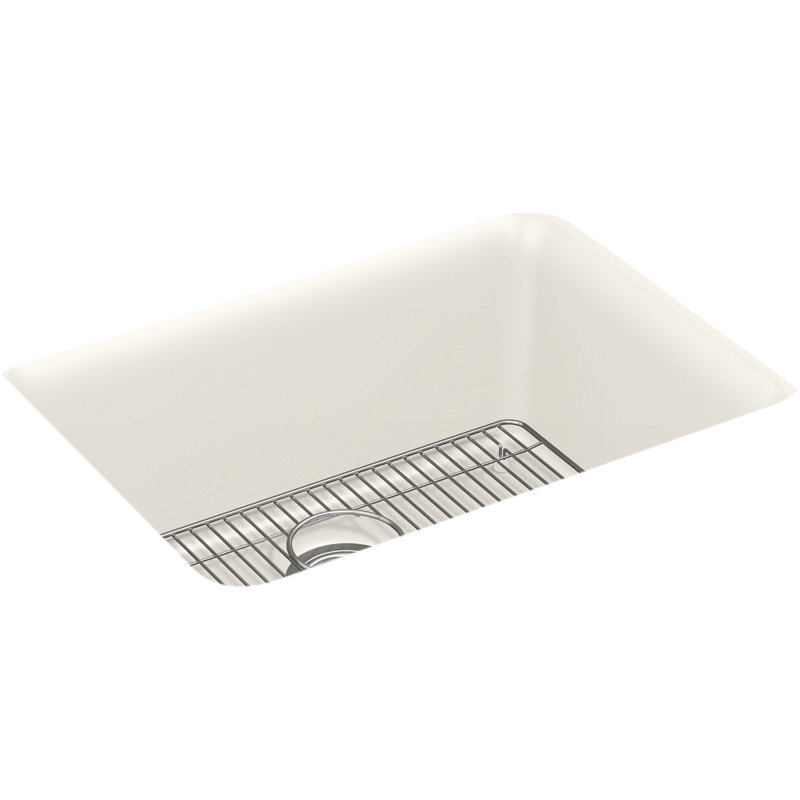 Cairn 24-1/2-in X 18-5/16-in X 9-1/2-in Neoroc(r) Under-mount Single-bowl Kitchen Sink with Sink Rack