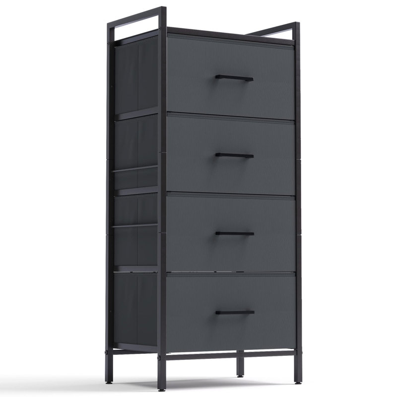 Yarah 4 Drawer Storage Drawer, Gray