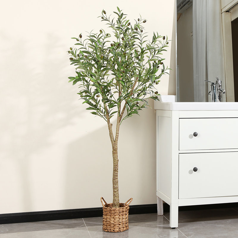 Olive artificielle en pot Adcock, H 59 po x l 40 po x P 40 po, 1