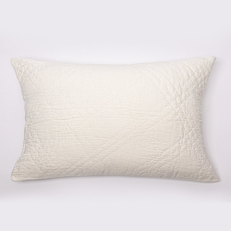 Catalina Linen Sham, King, Ivory