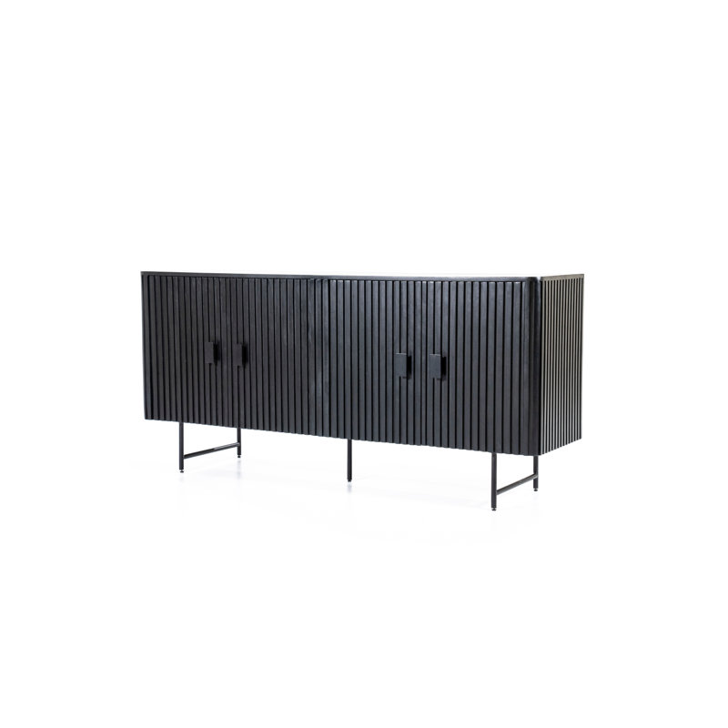Remi 67'' Solid Wood Sideboard, Black