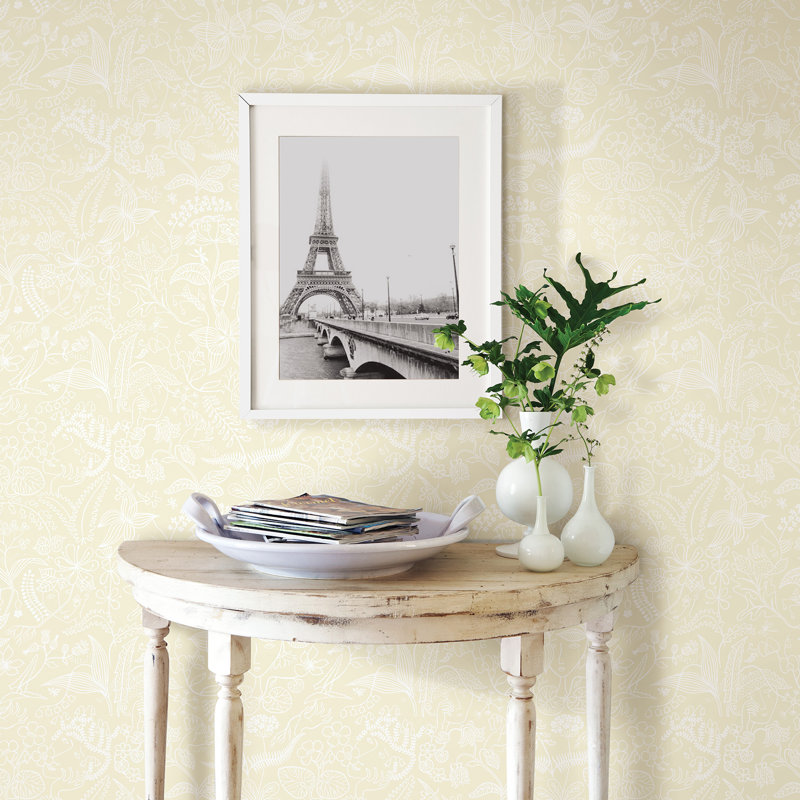 Rouleau de papier peint lisse L 33 pi x l 20,9 po Arayeli, Beige
