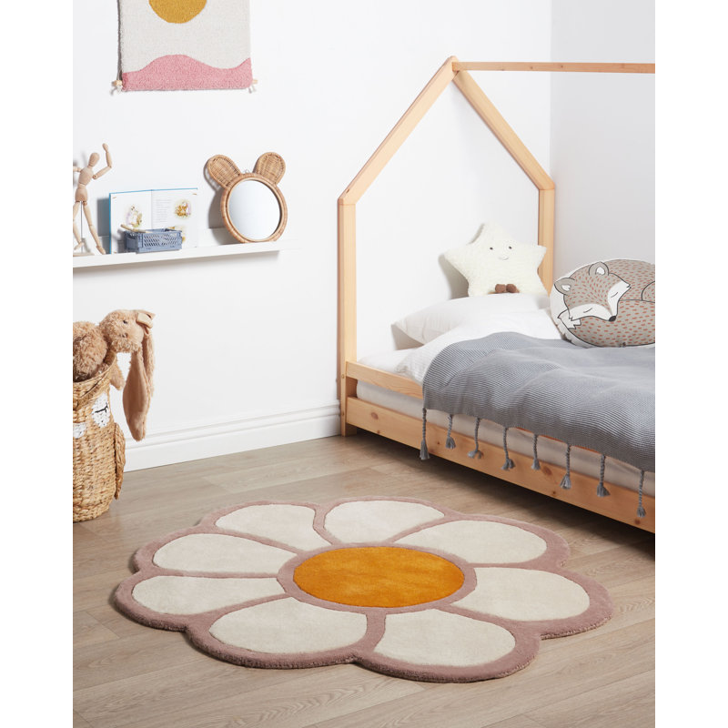 Wilhelm Floral Wool Hand Tufted 120cm X 120cm Area Rug