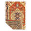 Barriner Hand Knotted Area Rug in Rust