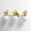 Gazala 3 Light Frosted Dimmable Vanity Light