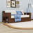 Wood Daybed with Desk and Storage Drawers and Shelves-1046671659-1046671657
