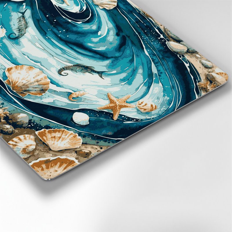 Art mural en métal Coastal Tidal Pool Treasures, H 11 po x l 14 po