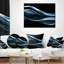 Fractal Lines Blue in Black - coussin imprimé abstrait-29288436-29288433