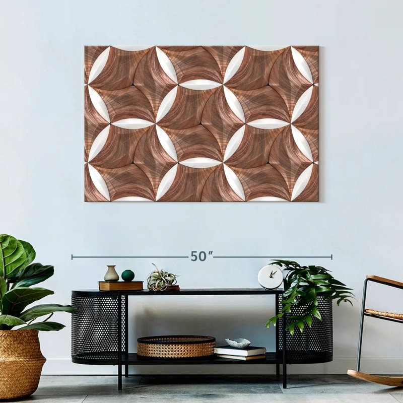 Geometric Hexagonal Tiles, 30" H x 45" W