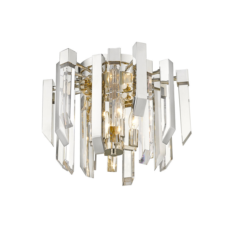 Plafonnier encastré géométrique 4 lumières 17,25 po