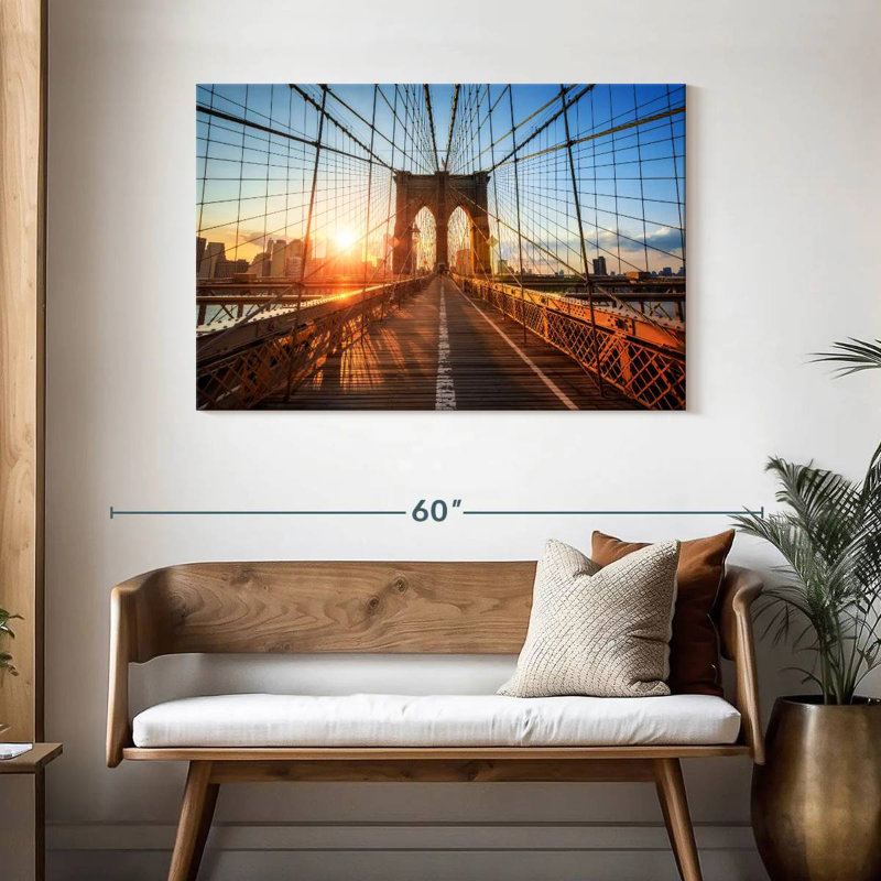 Ravi Sunlit Brooklyn Bridge, 30" H x 45" W