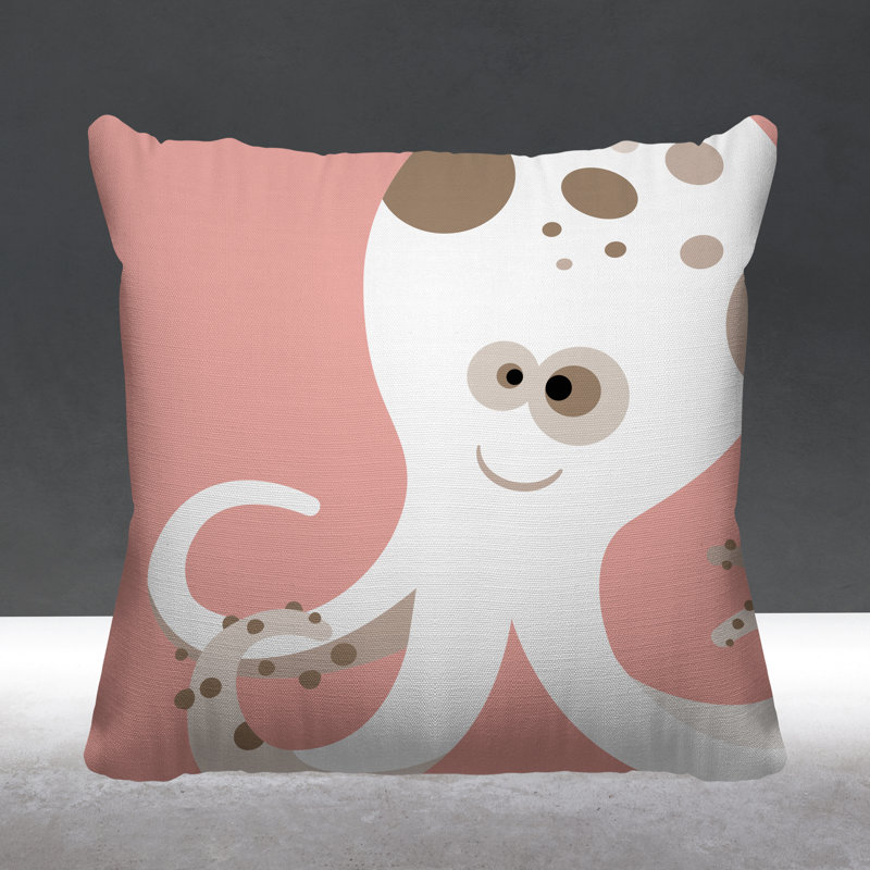 Coussin décoratif Octavious, L 19 po x H 19 po, Rose