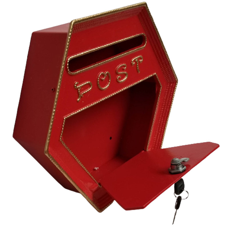 Noisette Wall Mounted Post Box, Red