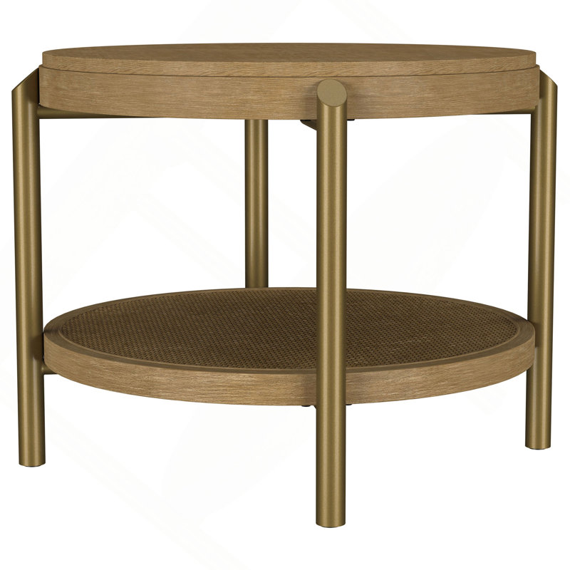 Table de bout ronde avec plateau de rangement Benson