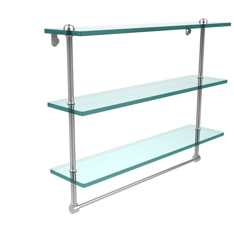 Étagère 3 pièces avec barre à serviettes Gober, 22 po, Chrome poli