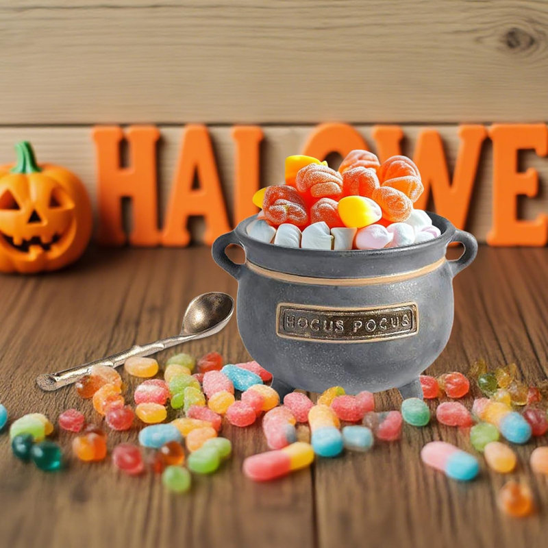 1 ensemble de bols à citrouille d'Halloween avec cuillères, 2 plats en plastique pour les fêtes, les bonbons, les gâteries et les décorations festives