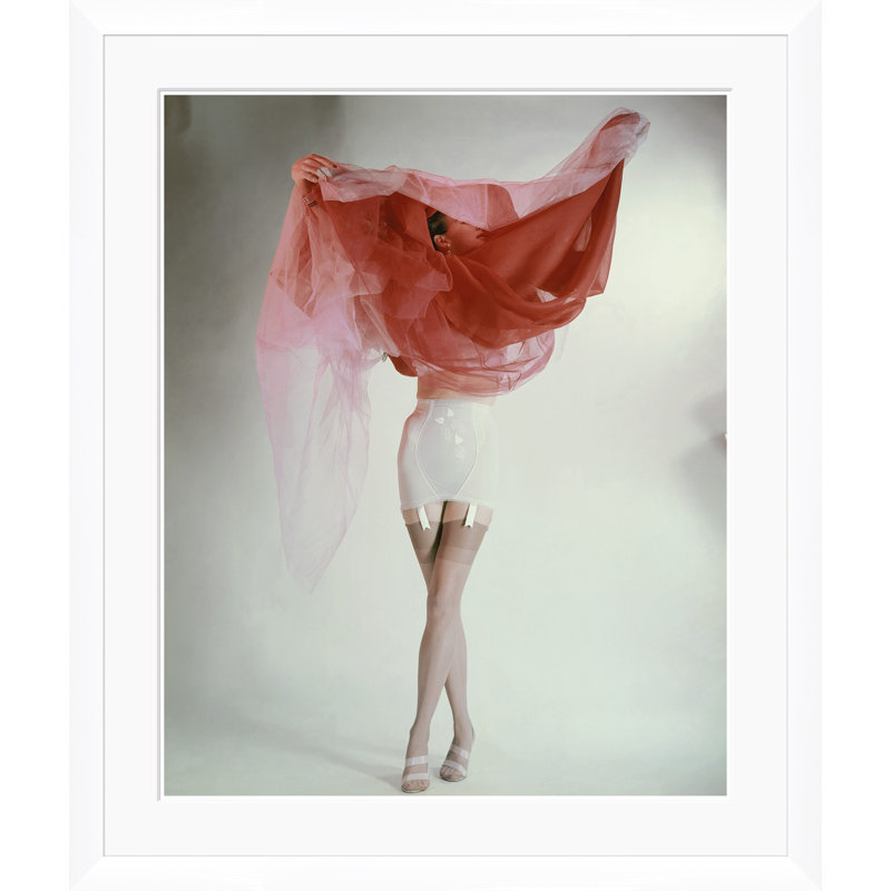 Vogue Magazine, "Ruth Knowles Wearing Mauve And White Girdle," Erwin Blumenfeld, February 15, 1953 Print by Erwin Blumenfeld