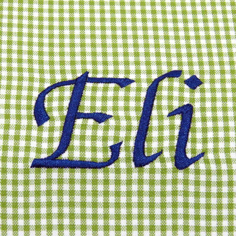 Fauteuil club personnalisé Keet, Gingham, Marine, Oui, Vert