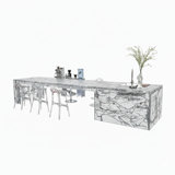 Luxury Ocean-inspired Large Kitchen Island – Modern Kitchen Island Table & Designer Kitchen Decor