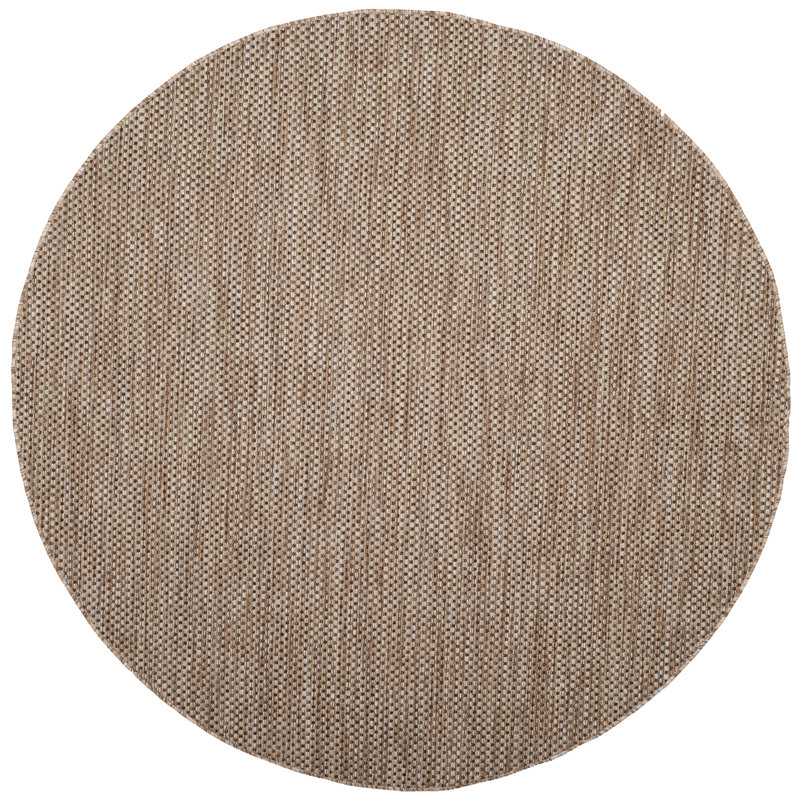 Debriana Performance Solid Color Indoor/Outdoor Area Rug, Round 7'10"