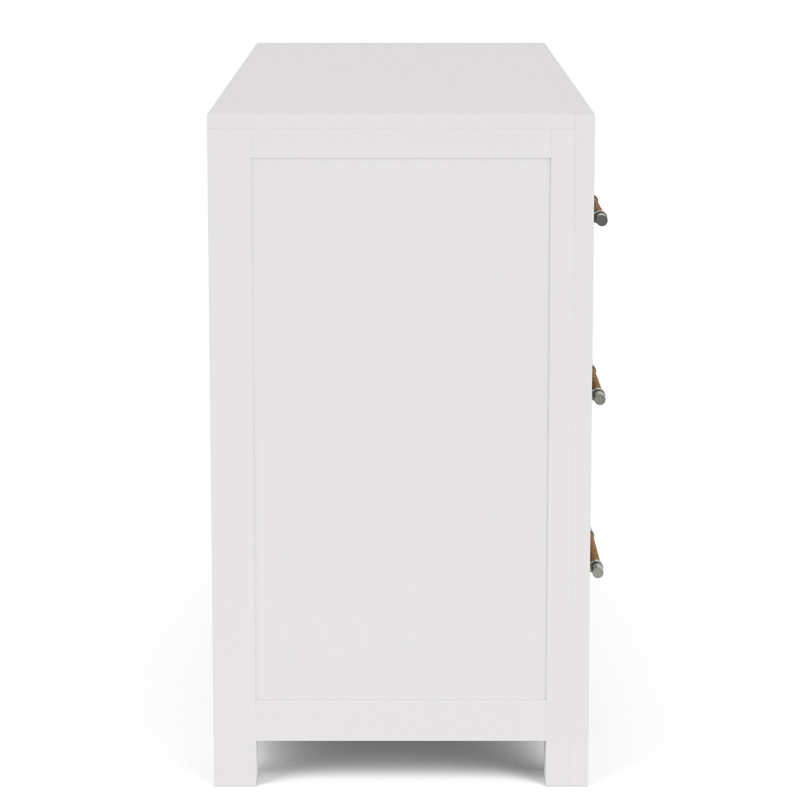 Lana 56" Pine Double Dresser, White