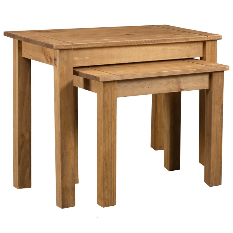 Marquez Solid Wood Nesting Tables, Brown
