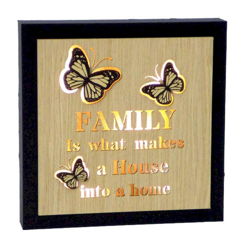 Famille de papillons et plaque à DEL