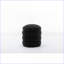 Repose-pieds rond repose-pieds avec repose-pieds, 17 po x 18,5 po, salon / chambre à coucher | Noir | Boucle