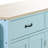 54.3 Inch Width Kitchen Island Cart with Cabinet and Drawers, 2 Locking Wheels, Adjustable Shelves-1346986727