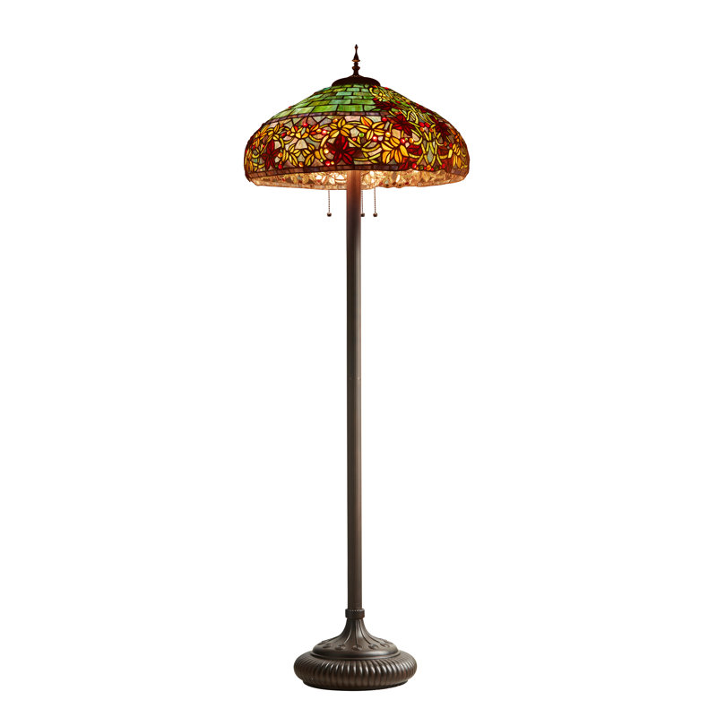 65"H Hampstead Tiffany-Style Stained Glass Floor Lamp 