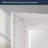 Tile Textured Chrome and White Beveled Framed Decorative Accent Wall Mirror - 33.5" x 27.5"-370738313